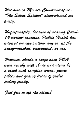 Alien Themed Sex Party Invitation