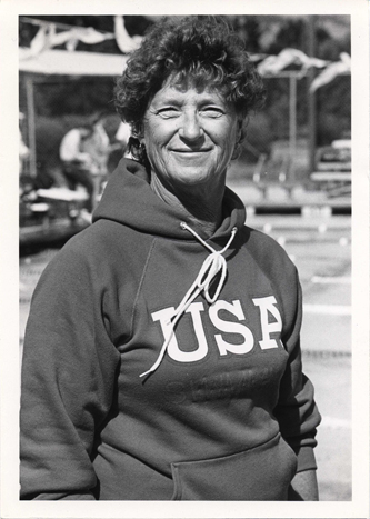 Beth Musser in USA sweatshirt